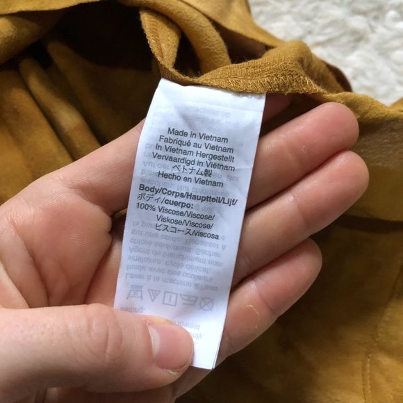 Madewell Tie-Front Midi Skirt in Tie-Dye Yellow size XS - Picture 7 of 10